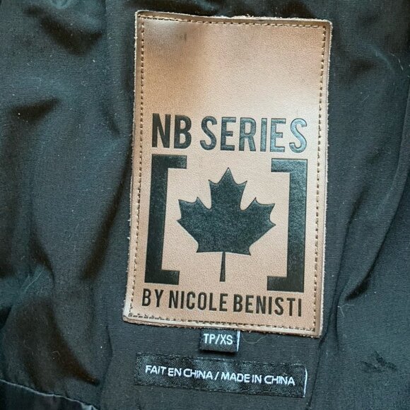 Nicole Benisti Nb Series Down Filled Fur Trim Parka Coat Jacket Black Size XS - Picture 10 of 16